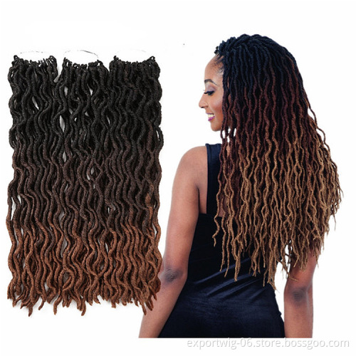 Crochet faux locs gypsy goddess locs synthetic braiding hair extensions wavy gypsy locs Passion Twist Hair gypsy crochet hair